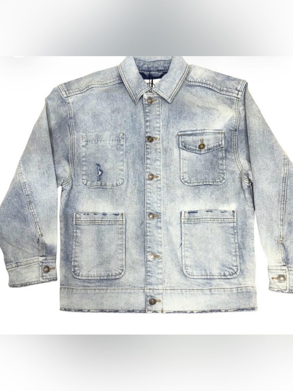 LNDN Landon Denim Distressed Chore Jacket